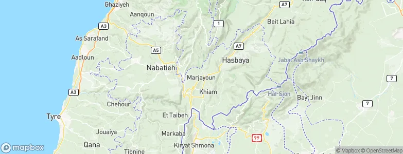 Marjayoûn, Lebanon Map