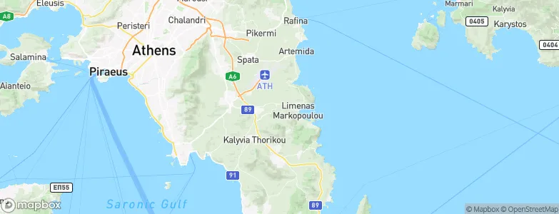Markopoulo Mesogaias, Greece Map