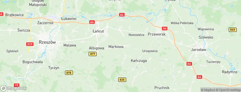 Markowa, Poland Map