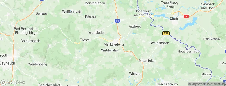 Marktredwitz, Germany Map