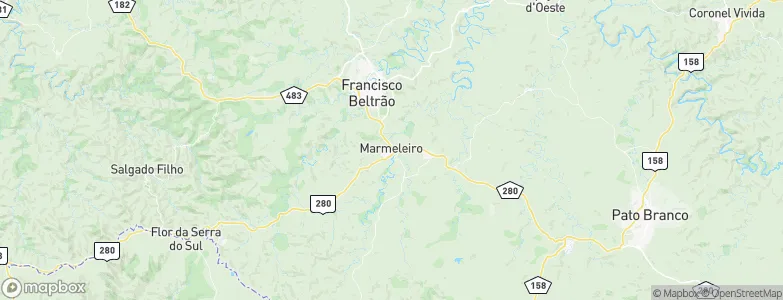 Marmeleiro, Brazil Map
