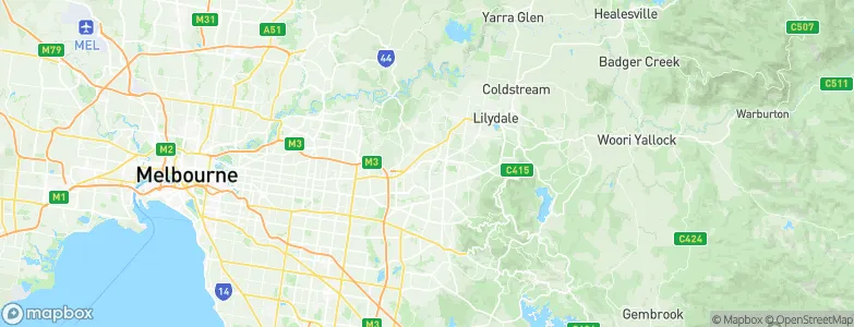 Maroondah, Australia Map