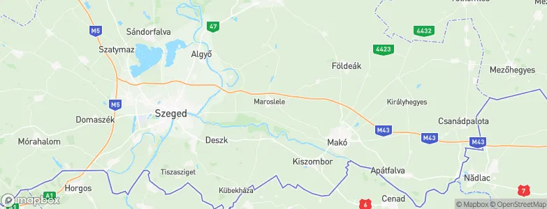 Maroslele, Hungary Map