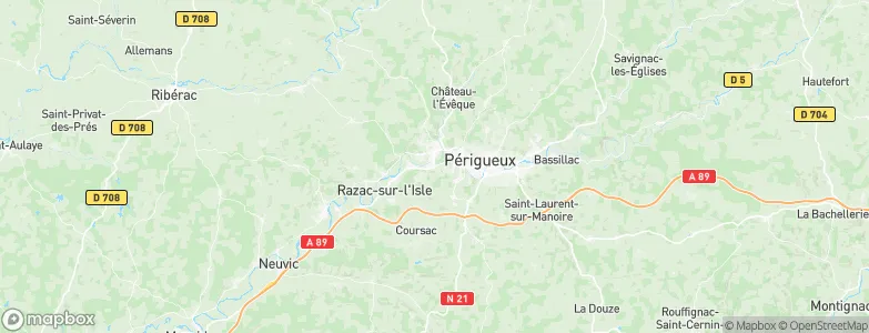 Marsac-sur-l'Isle, France Map