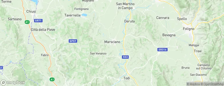 Marsciano, Italy Map