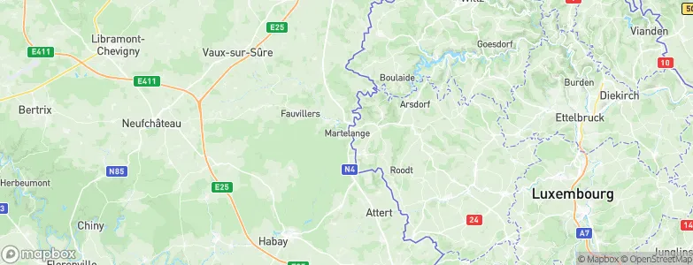 Martelange, Belgium Map