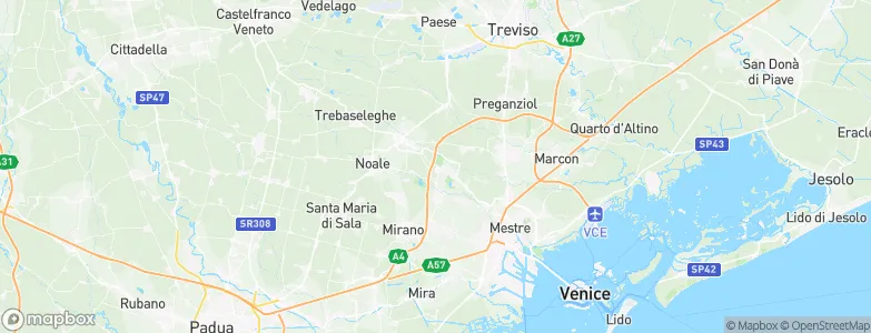 Martellago, Italy Map