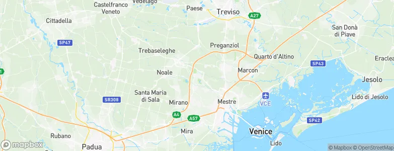 Martellago, Italy Map