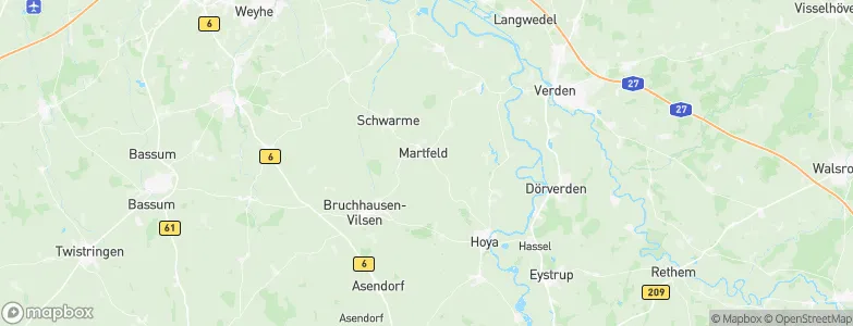 Martfeld, Germany Map