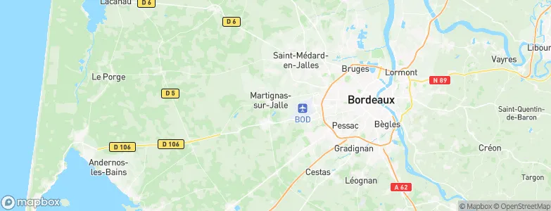 Martignas-sur-Jalle, France Map