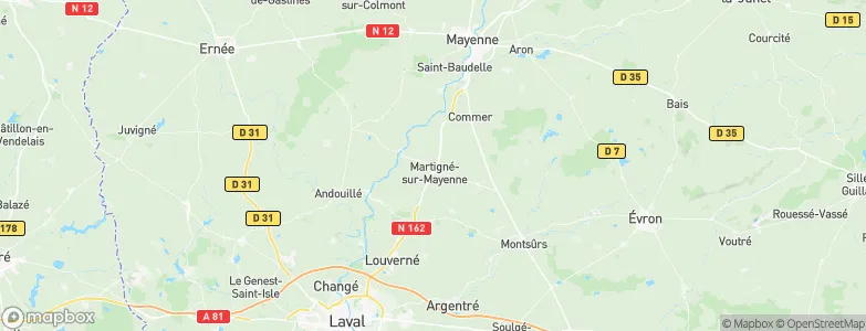 Martigné-sur-Mayenne, France Map