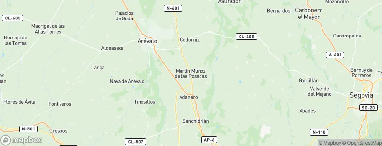 Martín Muñoz de las Posadas, Spain Map