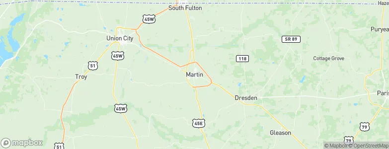 Martin, United States Map