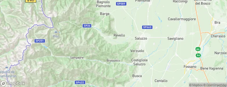 Martiniana Po, Italy Map