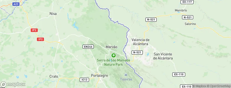 Marvão Municipality, Portugal Map