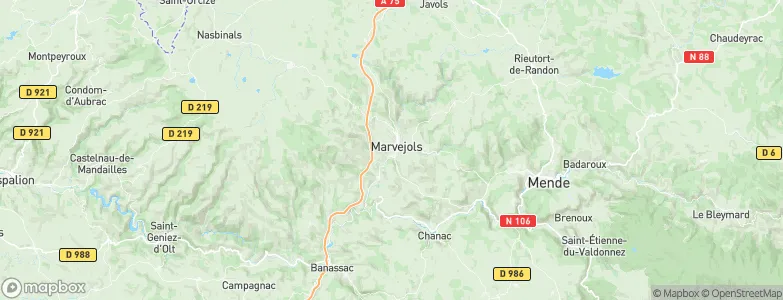 Marvejols, France Map
