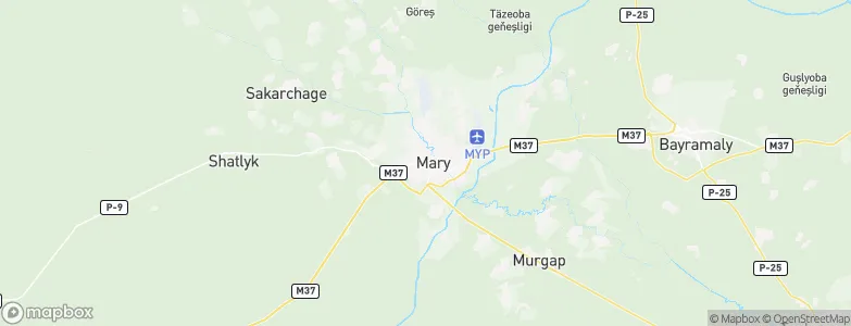 Mary, Turkmenistan Map