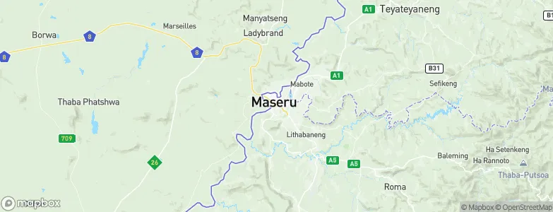 Maseru, Lesotho Map