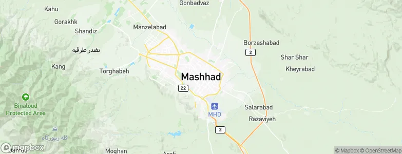 Mashhad, Iran Map