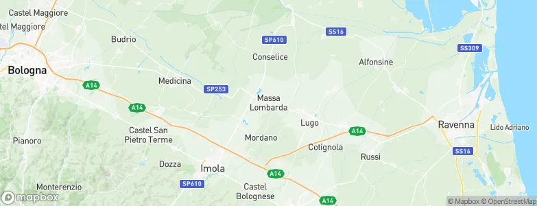 Massa Lombarda, Italy Map