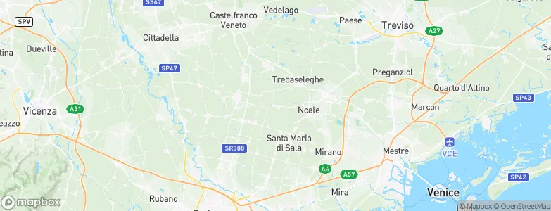 Massanzago-Ca' Baglioni-San Dono, Italy Map