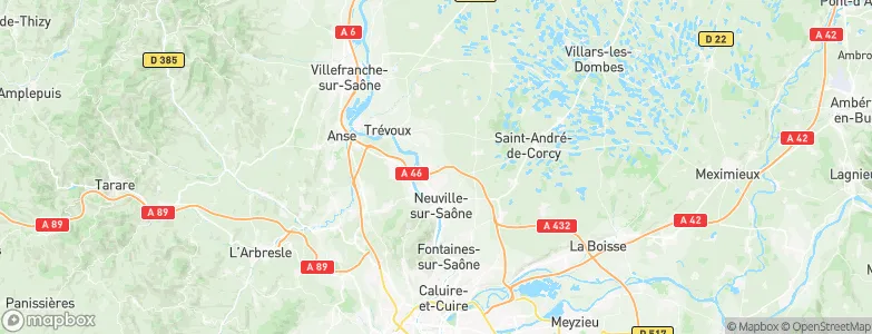 Massieux, France Map