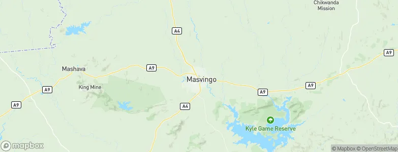 Masvingo, Zimbabwe Map