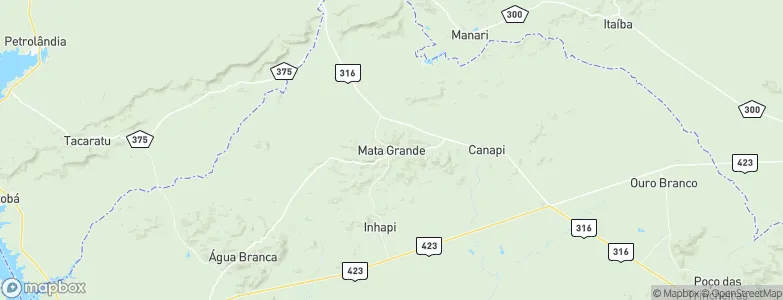 Mata Grande, Brazil Map
