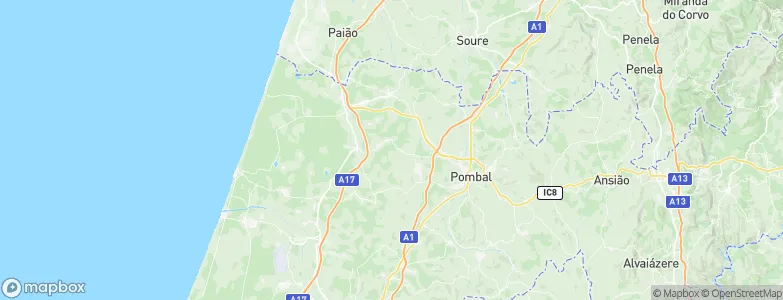 Mata Mourisca, Portugal Map