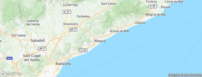 Mataró, Spain Map