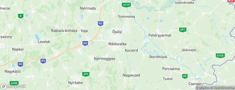 Mátészalka, Hungary Map