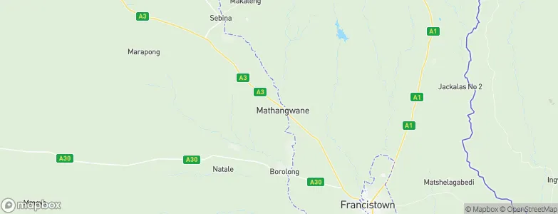 Mathambgwane, Botswana Map