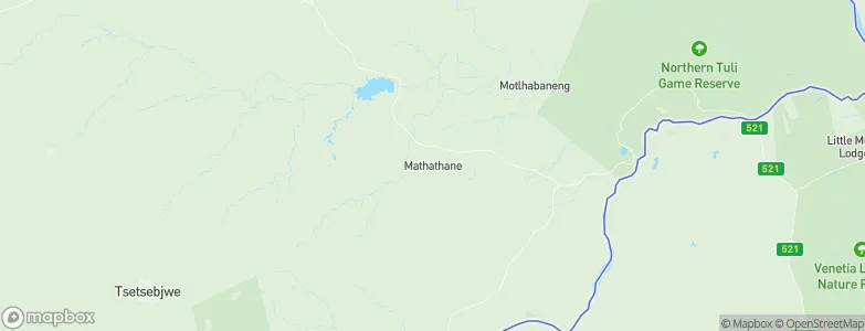 Mathathane, Botswana Map