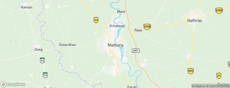Mathura, India Map