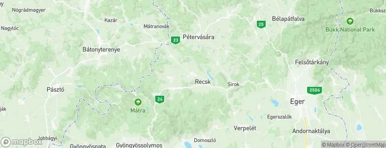 Mátraderecske, Hungary Map