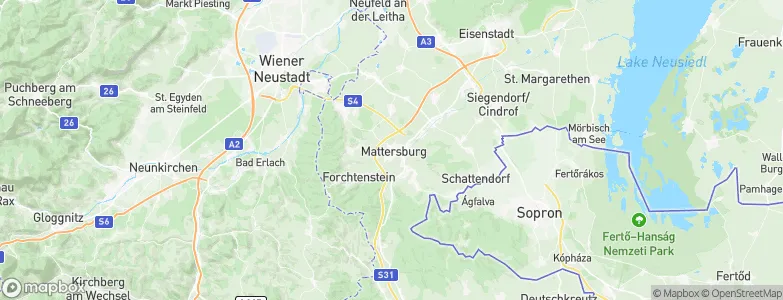 Mattersburg District, Austria Map