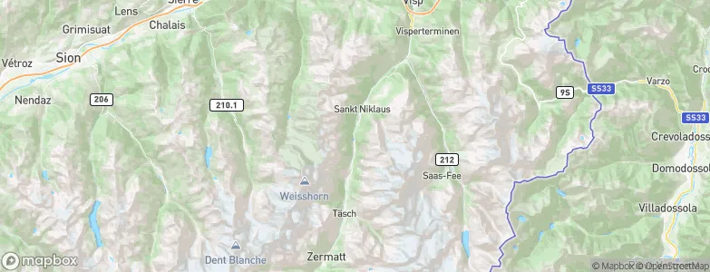 Mattsand, Switzerland Map