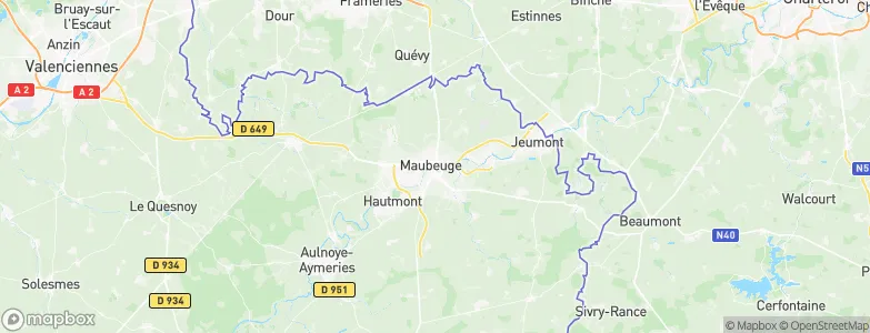 Maubeuge, France Map