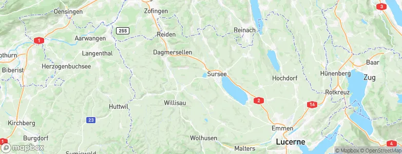 Mauensee, Switzerland Map