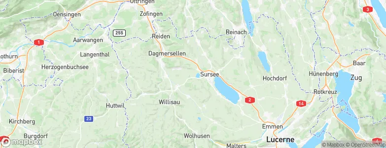 Mauensee, Switzerland Map