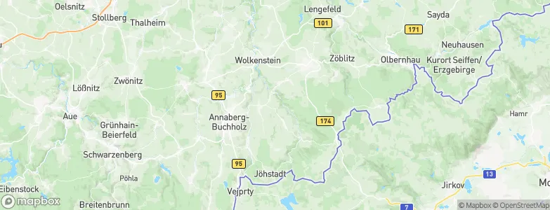 Mauersberg, Germany Map