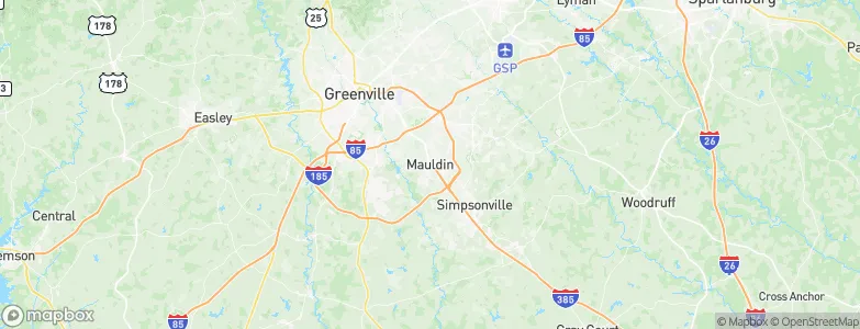 Mauldin, United States Map