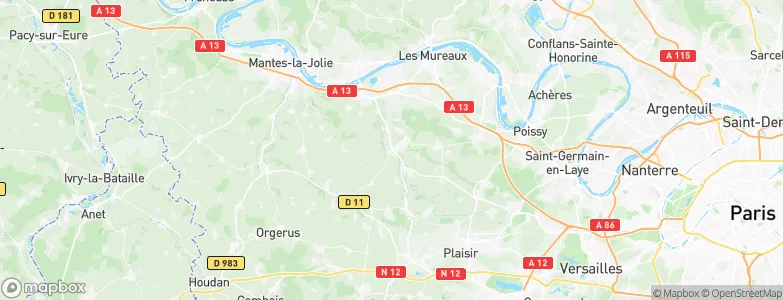 Maule, France Map