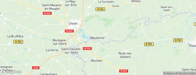 Maulévrier, France Map