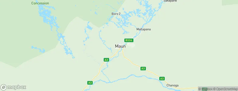 Maun, Botswana Map