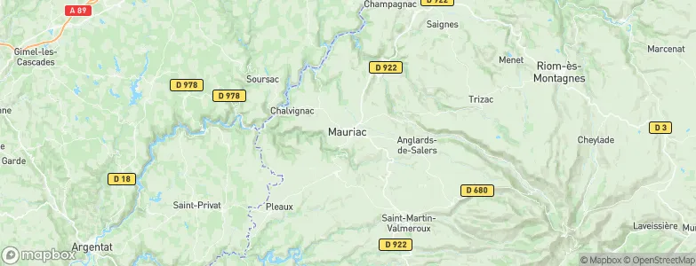 Mauriac, France Map