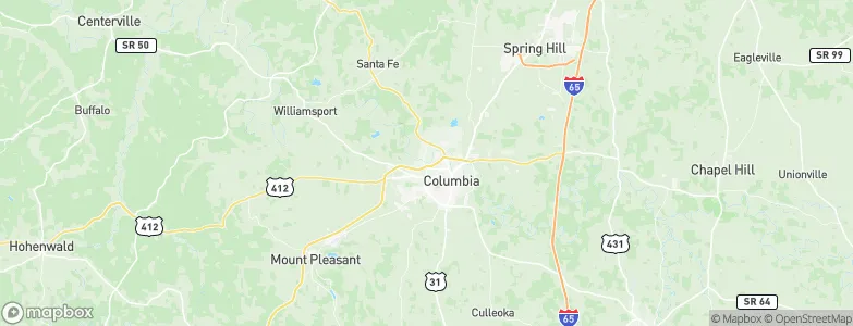 Maury, United States Map
