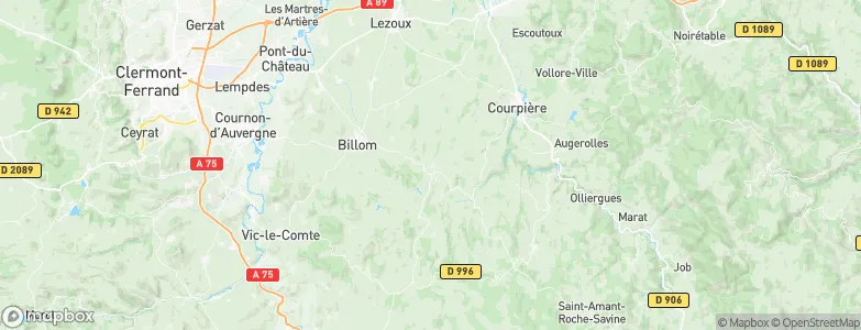 Mauzun, France Map
