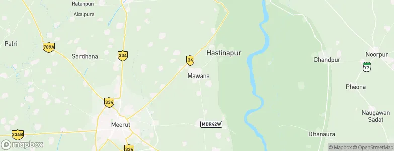 Mawana, India Map