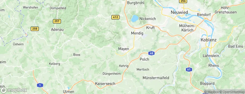 Mayen, Germany Map